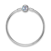 silver snake bone chain bead bracelet, view 2 - MRSLM