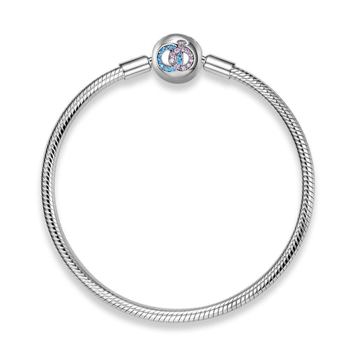 silver snake bone chain bead bracelet, view 2 - MRSLM