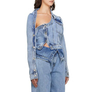 chic patchwork denim jacket - MRSLM