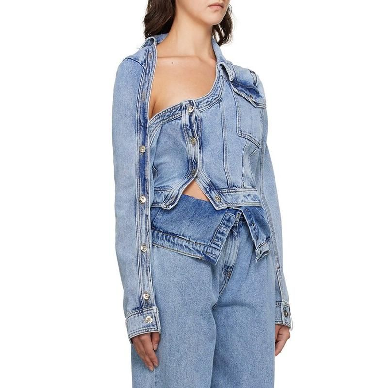 chic patchwork denim jacket - MRSLM