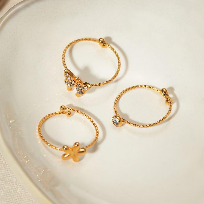 gold plated waterproof ring set - MRSLM