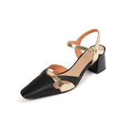 square heel ankle strap sandals, view 3 - MRSLM