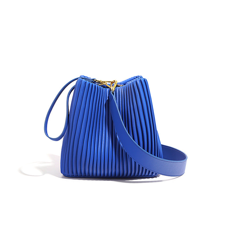 ruched bucket bag, view 10 - MRSLM