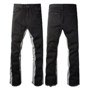 men's contrast color retro jeans, view 3 - MRSLM