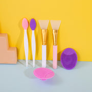 6pcs silicone exfoliating facial cleansing brush set, view 2 - MRSLM