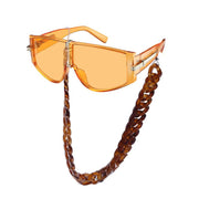oversized steampunk shield sunglasses, view 2 - MRSLM