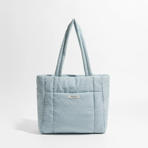 quilted puffy cotton tote bag, view 4 - MRSLM