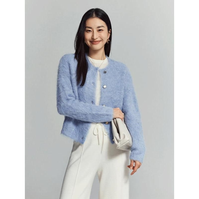 alpaca blend cardigan, view 9 - MRSLM