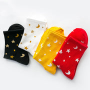 moon and star silver silk socks, view 8 - MRSLM