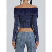 knitted one-shoulder cardigan, view 6 - MRSLM
