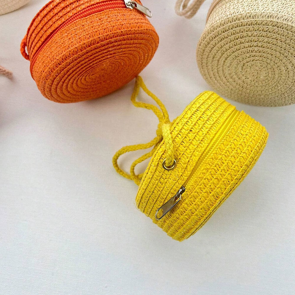 Summer Woven Straw Crossbody Bag