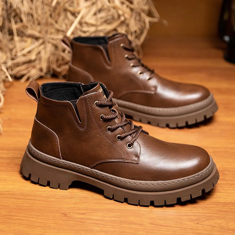 men's vintage leather ankle boots - MRSLM