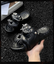 men's thick sole skull slippers, view 8 - MRSLM