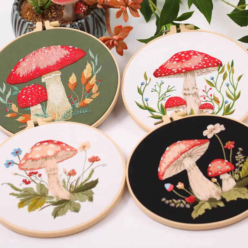 Mushroom embroidery kit, view 9 - MRSLM
