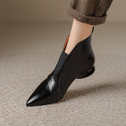 leather wedge boots, view 8 - MRSLM
