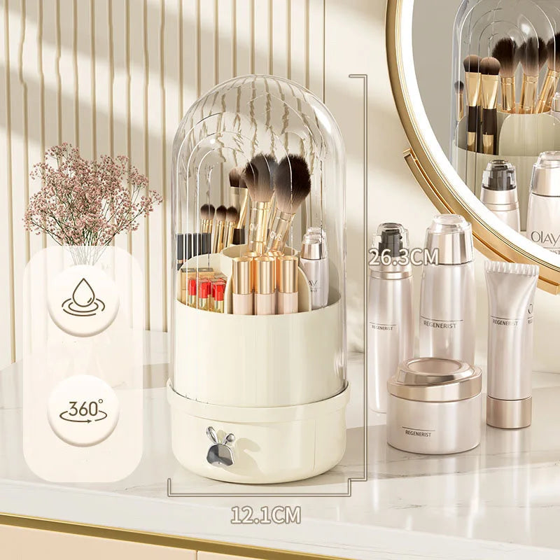 360 rotating makeup brush holder, view 3 - MRSLM