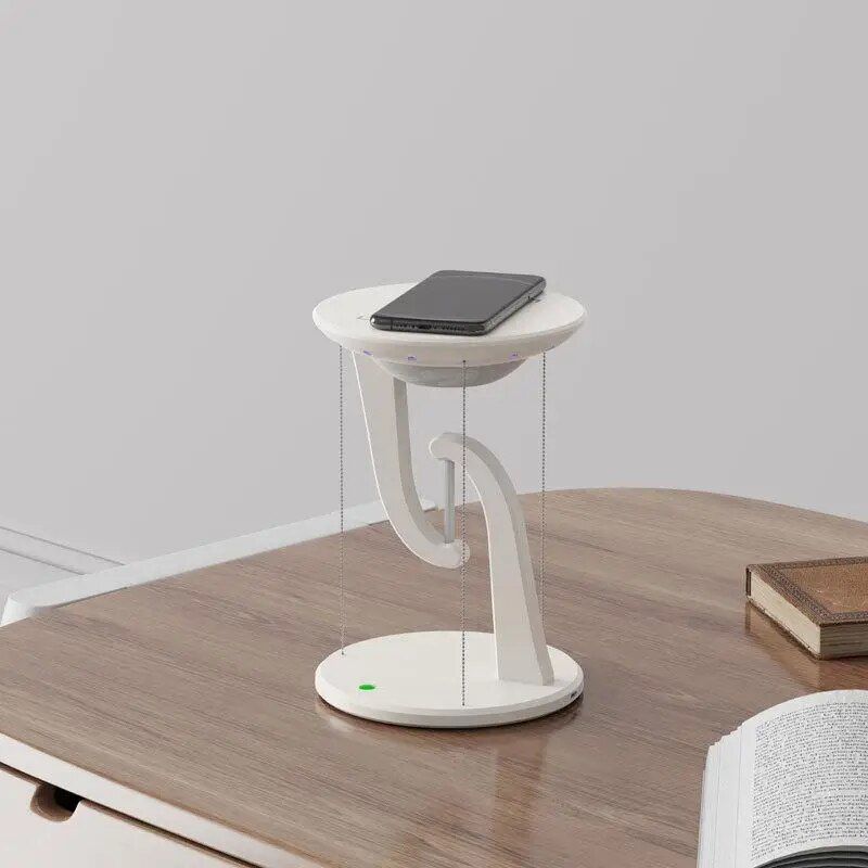 touch desk lamp with wireless phone charger, view 3 - MRSLM