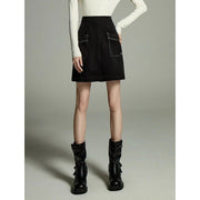 A-line embroidered winter skirt, view 3 - MRSLM