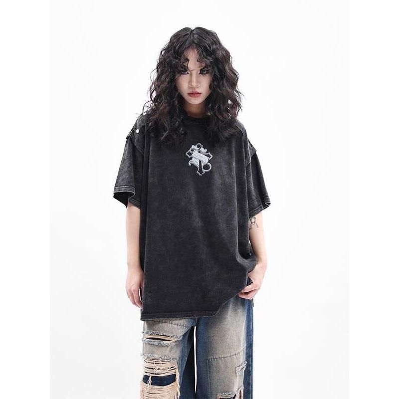 graphic print oversized t-shirt, view 3 - MRSLM