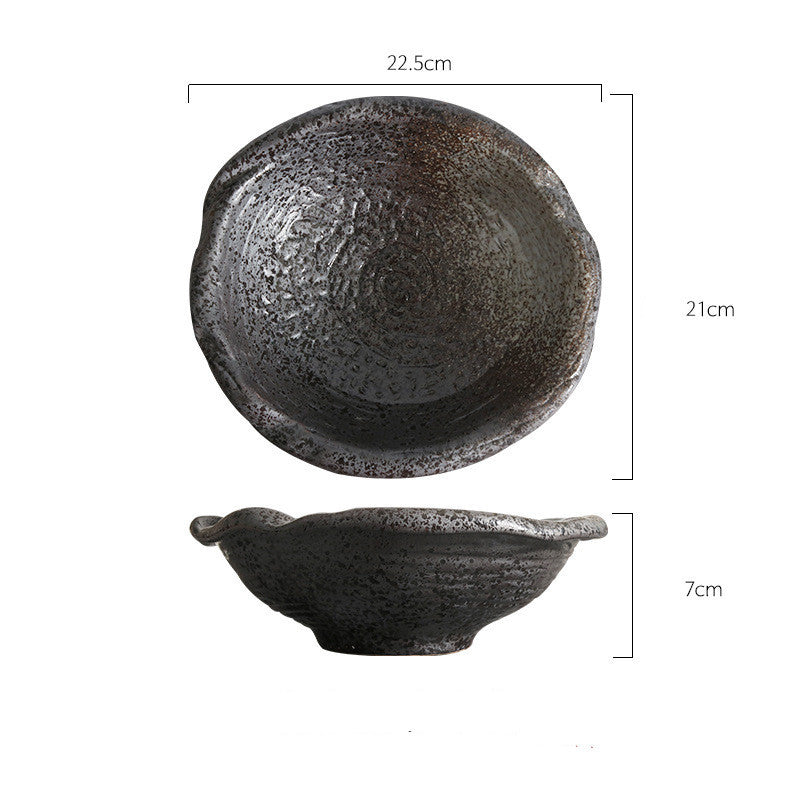 irregular ceramic bowl large deep bowl, view 6 - MRSLM