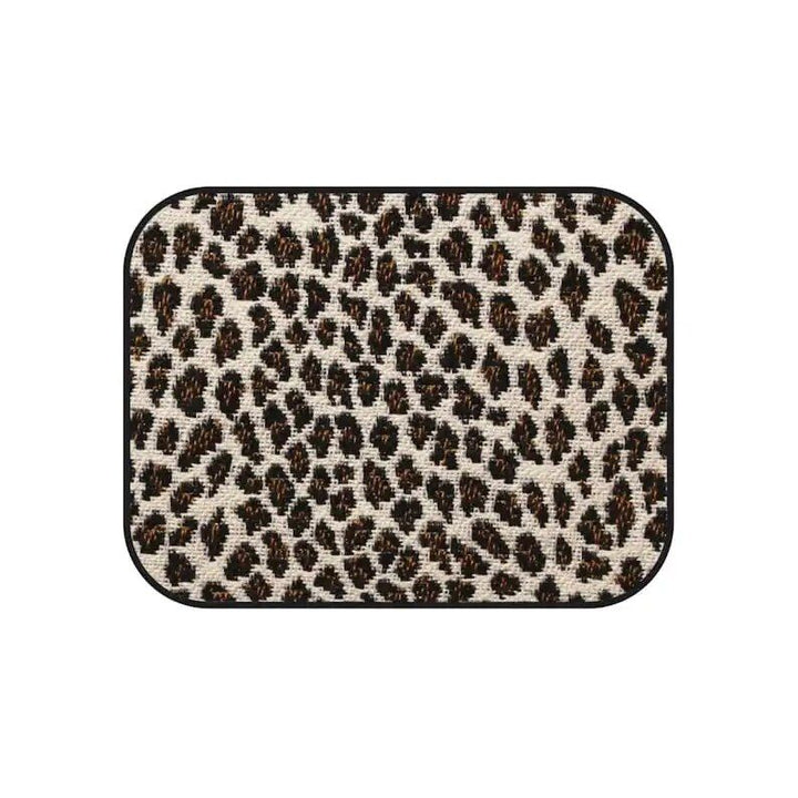 Leopard Print Car Floor Mats Set