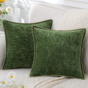 soft chenille velvet throw pillow cover, view 2 - MRSLM