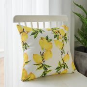 lemon print yellow polyester tablecloth and cushion cover, view 5 - MRSLM