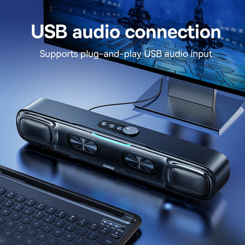 portable bluetooth soundbar speaker, view 4 - MRSLM