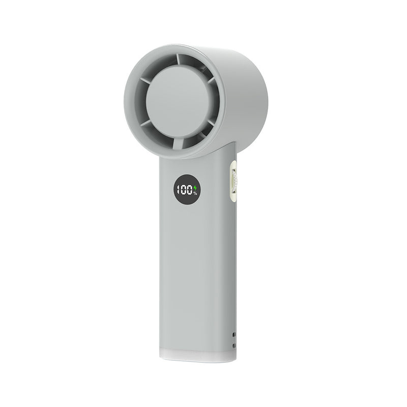 USB rechargeable handheld fan with LED lamp, view 3 - MRSLM