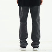 men's micro flared fringe worn jeans, view 5 - MRSLM