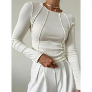 slim fit long sleeve tee, view 4 - MRSLM
