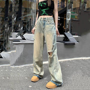ripped high waist jeans, view 8 - MRSLM