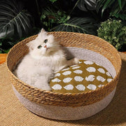 handwoven rattan cat bed - MRSLM