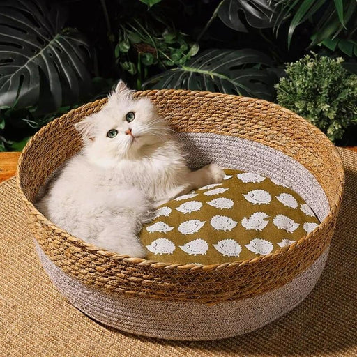 handwoven rattan cat bed - MRSLM
