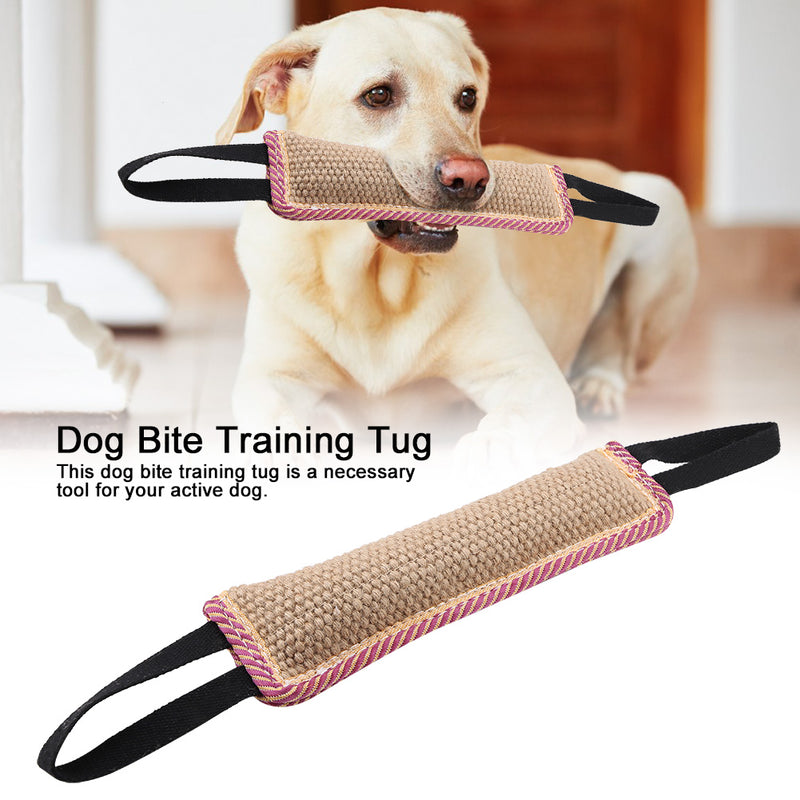 sackcloth dog training bite tug toy, view 3 - MRSLM