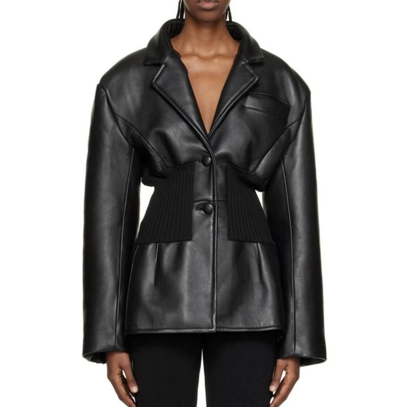 womens patchwork blazer - MRSLM