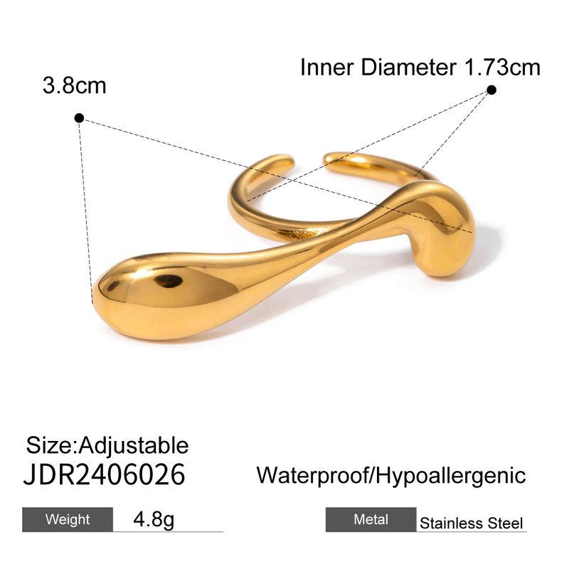 Water drop open ring, view 2 - MRSLM