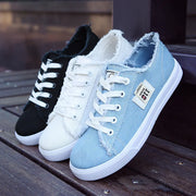 women's canvas flat sneakers, view 5 - MRSLM