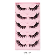 5 pair 3D cat eye fox eye lashes, view 8 - MRSLM