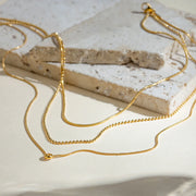 three layer Y shaped necklace, view 2 - MRSLM