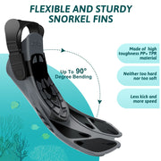 open heel snorkel fins, view 9 - MRSLM
