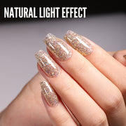 champagne red reflective glitter gel polish, view 4 - MRSLM