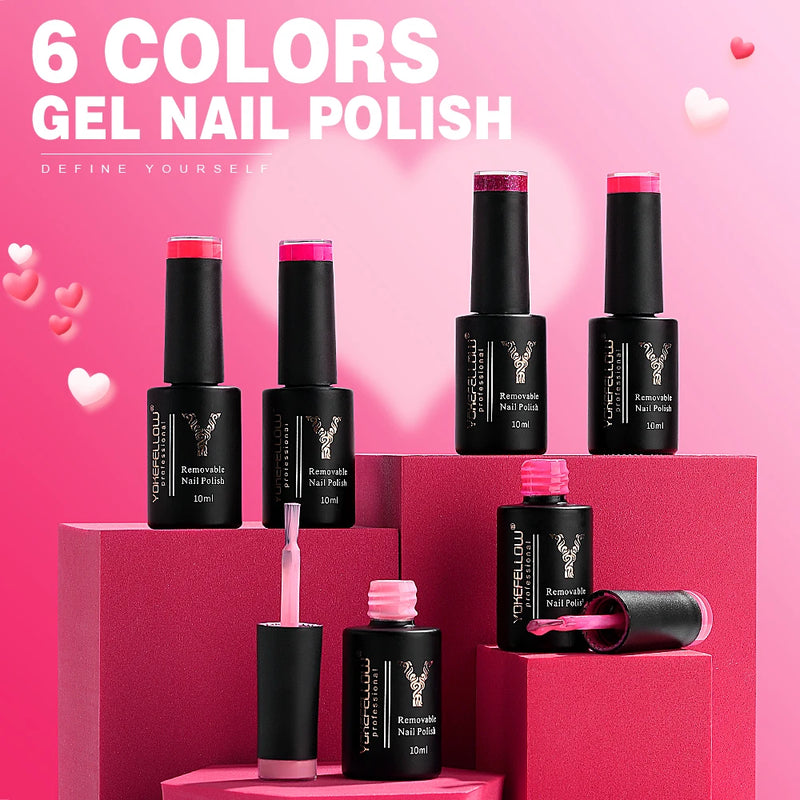 rose pink gel nail polish, view 4 - MRSLM