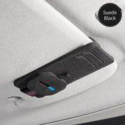 suede leather car sunglasses holder, view 6 - MRSLM