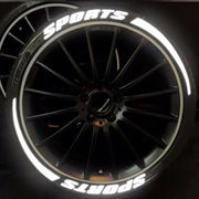 Reflective 3D tire lettering decals, view 3 - MRSLM