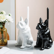 Dog shape toilet brush with ceramic base, view 6 - MRSLM