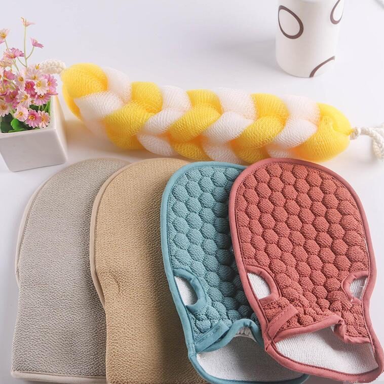 fingerless double-sided bath towel gloves, view 7 - MRSLM