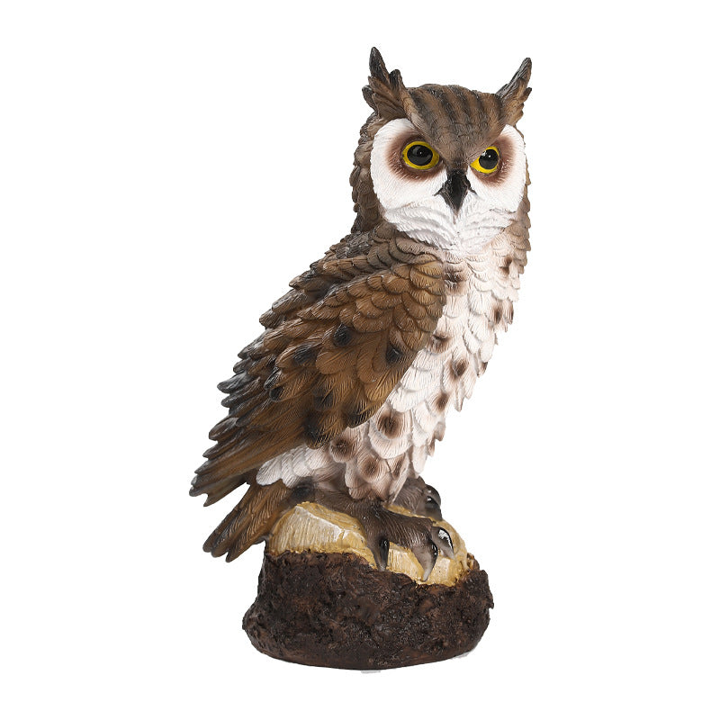 resin owl sculpture, view 2 - MRSLM