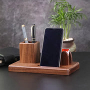 solid wood desk organizer, view 3 - MRSLM
