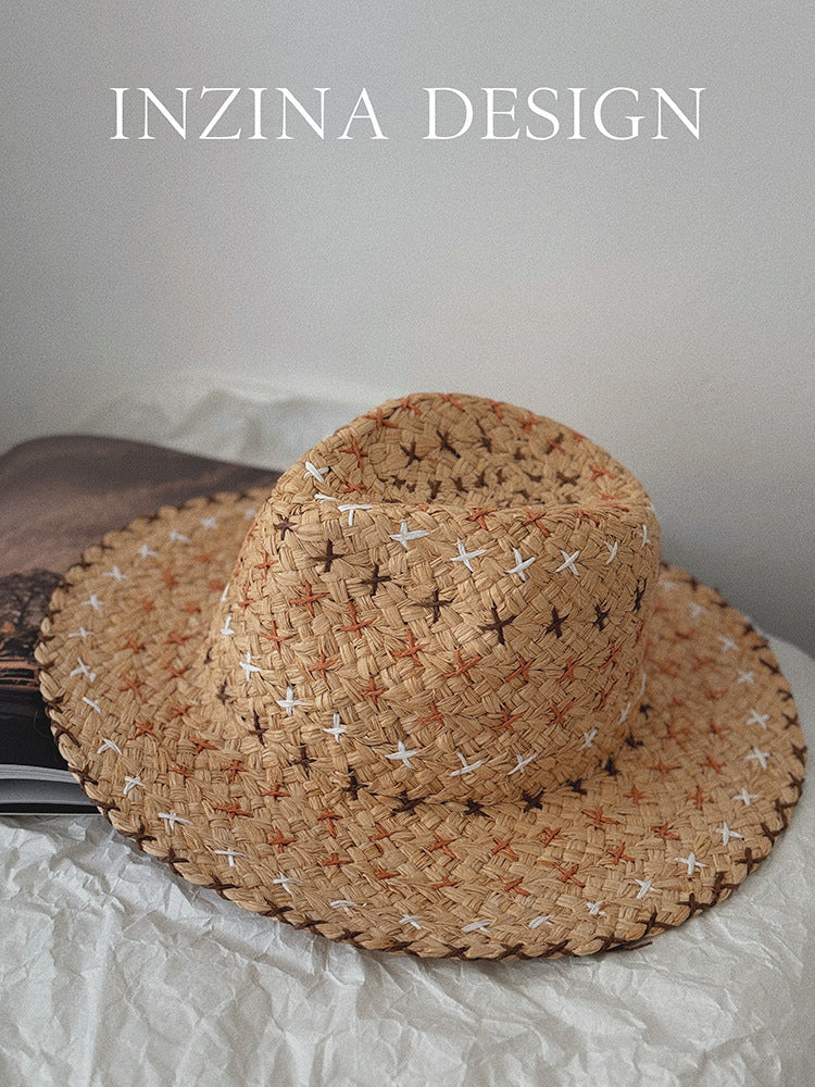 retro western straw hat, view 7 - MRSLM
